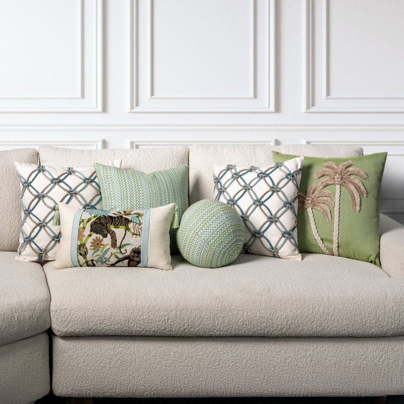 Kaleidoscope Indigo Orb Woven Accent Pillow Cover & Insert, Orange