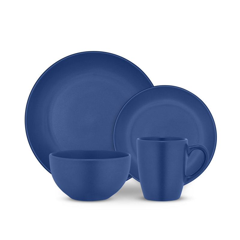 Tower 16 Piece Dinner Set, Smooth Matte Glaze Finish, Crafted from Strong & Durable Stoneware, Chip & Scratch Resistant, Dishwasher & Microwave Safe, T867035SGE