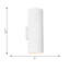Outdoor Cylinders Two Light Wall Lantern-934299646