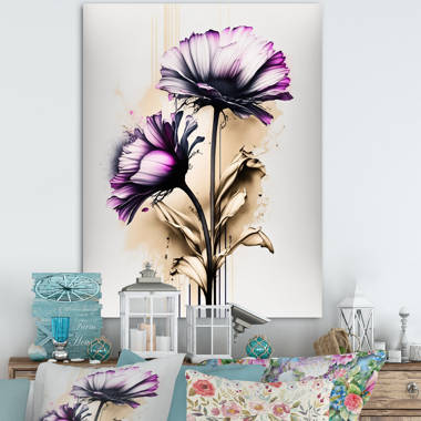 Twisted Jasmine Flowers by Nickkurzenko - Wrapped Canvas Photograph Ebern Designs Size: 48 W x 32 H