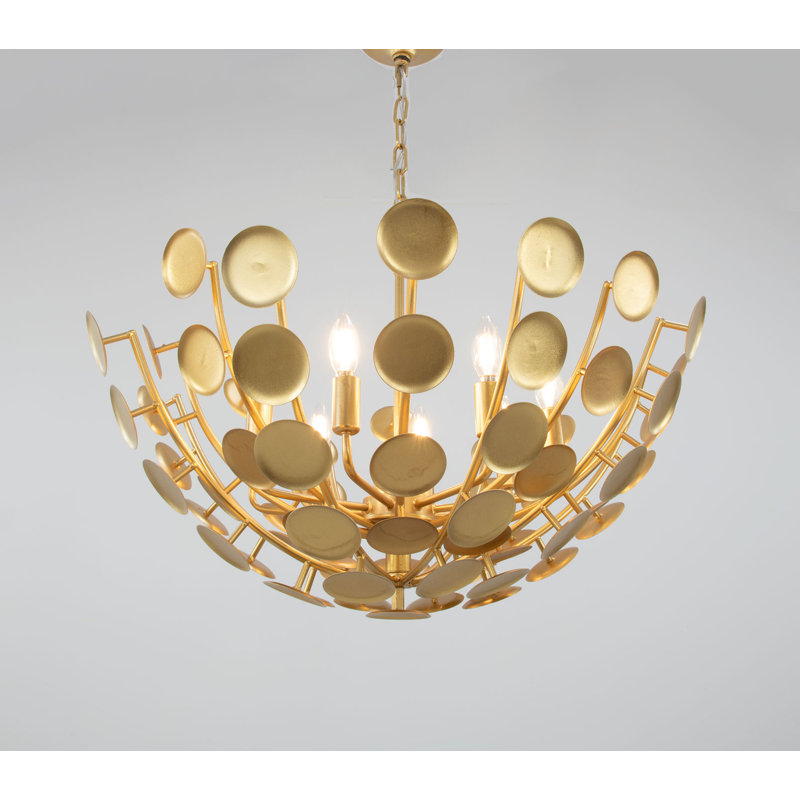 Abbey 8 - Light Chandelier, Soft Gold