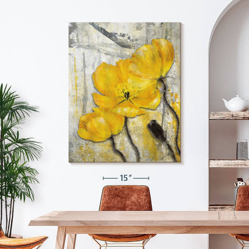 California Poppies - impression sur toile tendue, H 45 po x l 36 po x P 1,25 po