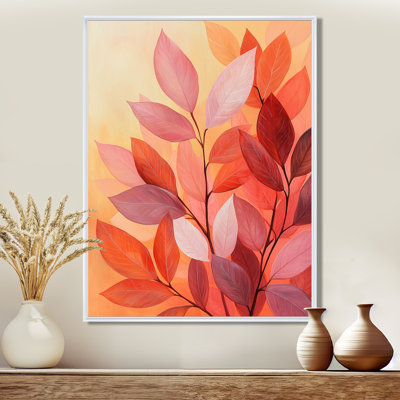 Cortney, feuilles de corail, danse de la forêt I - feuilles, impressions sur toile
