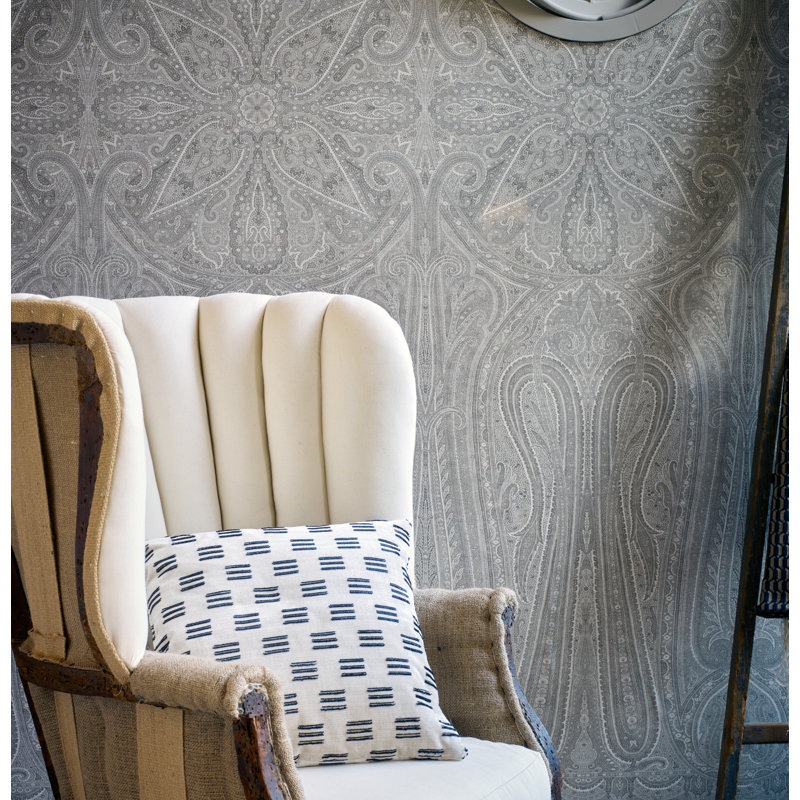 Grand Paisley Wallpaper, Indigo