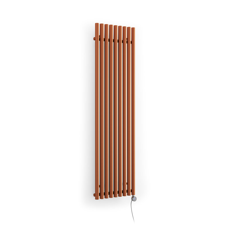Rolo Room E Electric Radiator, Copper, 180cm H  x 48cm W x 9.6cm D