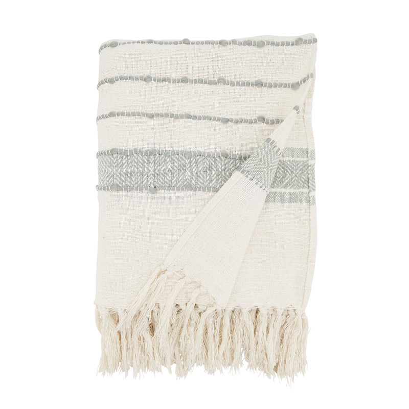 Hand Woven Throw Blanket, Ivory