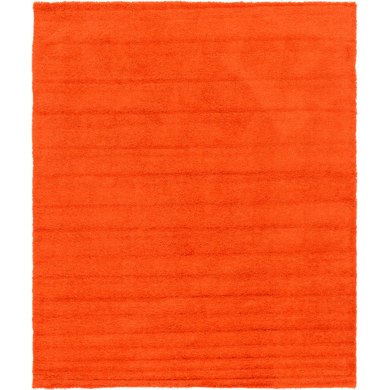 Tapis orange Torun, Carré 7 pi 10 po, Orange tigre