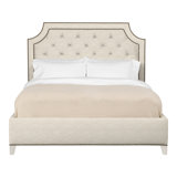 Audrey/Asher Queen Tufted Upholstered Low Profile Panel Bed