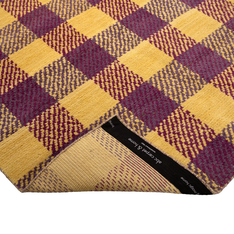 Yellow & Pink Contemporary PET Rug - 6' x 9'