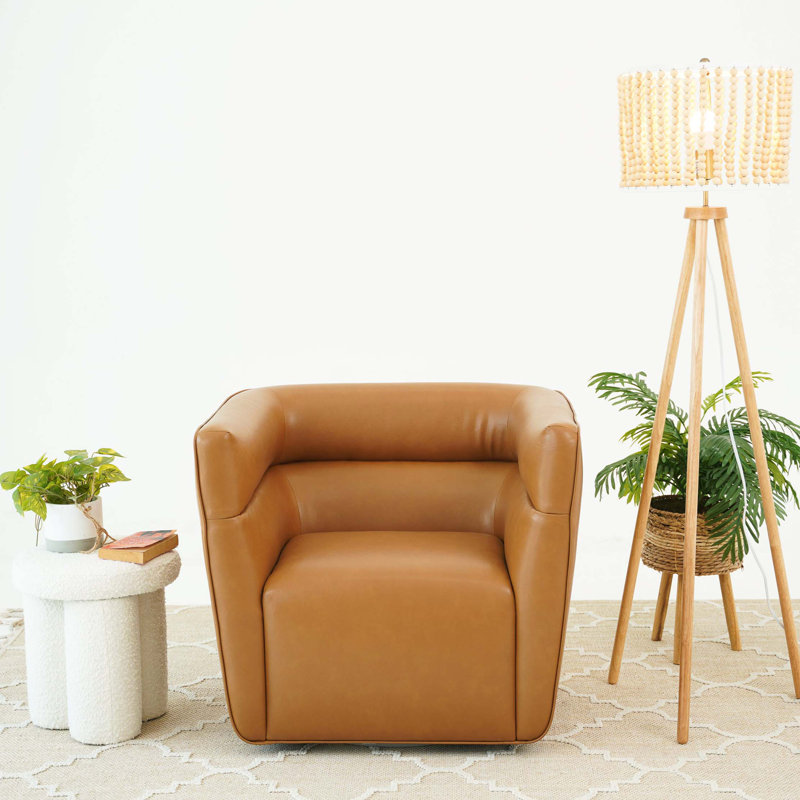 Chaise pivotante Callan - Cuir végétalien