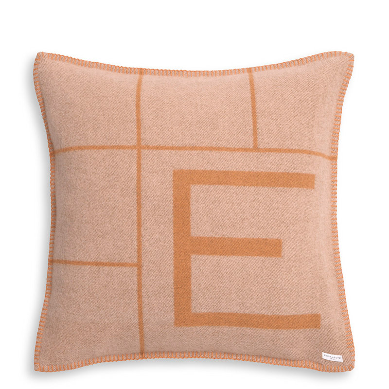 Housse et insert de coussin carré en mélange de laine Rhoda, H 21,65 po x l 21,65 po, Orange