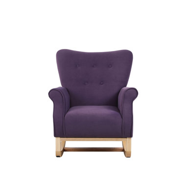 Chaise berçante mauve à haut dossier Lavender