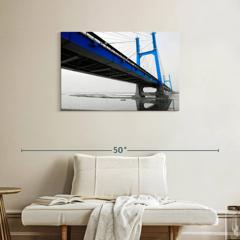 Lilie Suspension Bridge en bleu, H 24 po x l 36 po