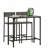 Space-Saving Bar Table Set with Sturdy MDF and Steel Frame