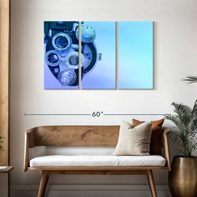 Alcaraz Purple Blue Phoropter, 28" H x 45" W