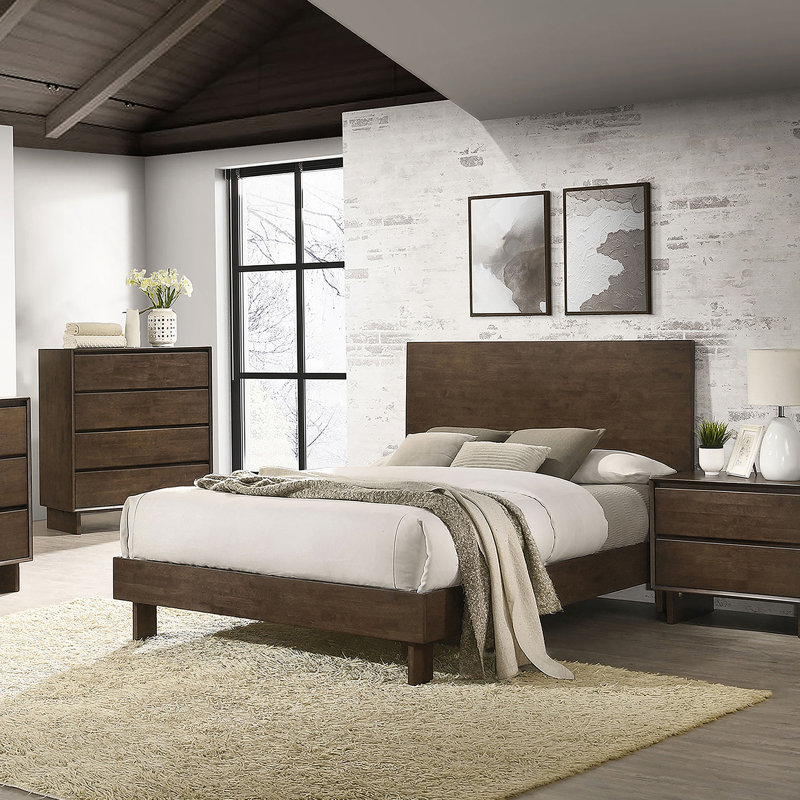 Commode 4 tiroirs brun chaud