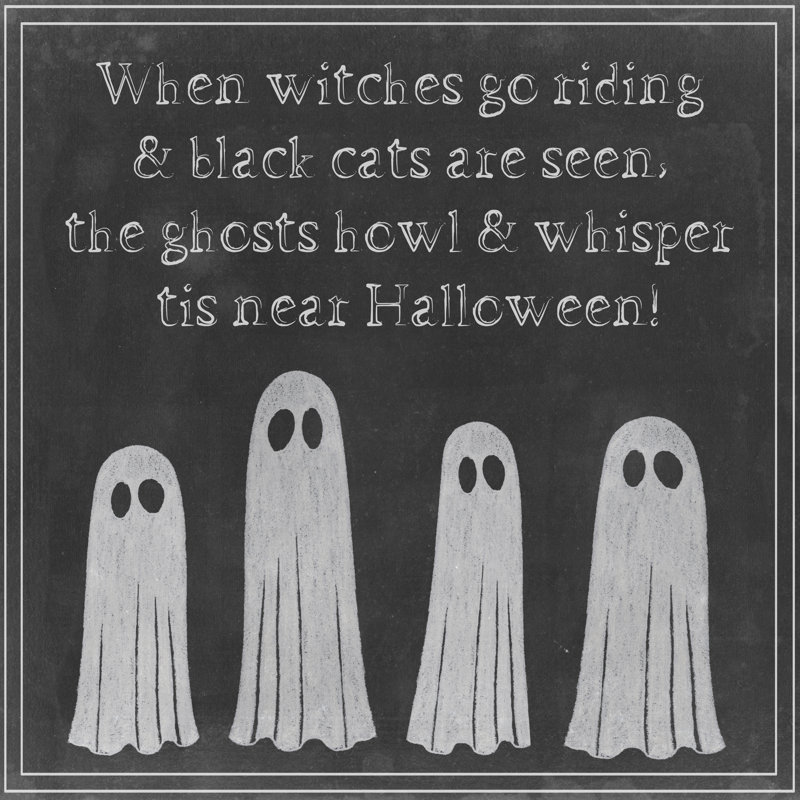 Spooky Chalkboard II, H 30 po x l 30 po x P 1,25 po