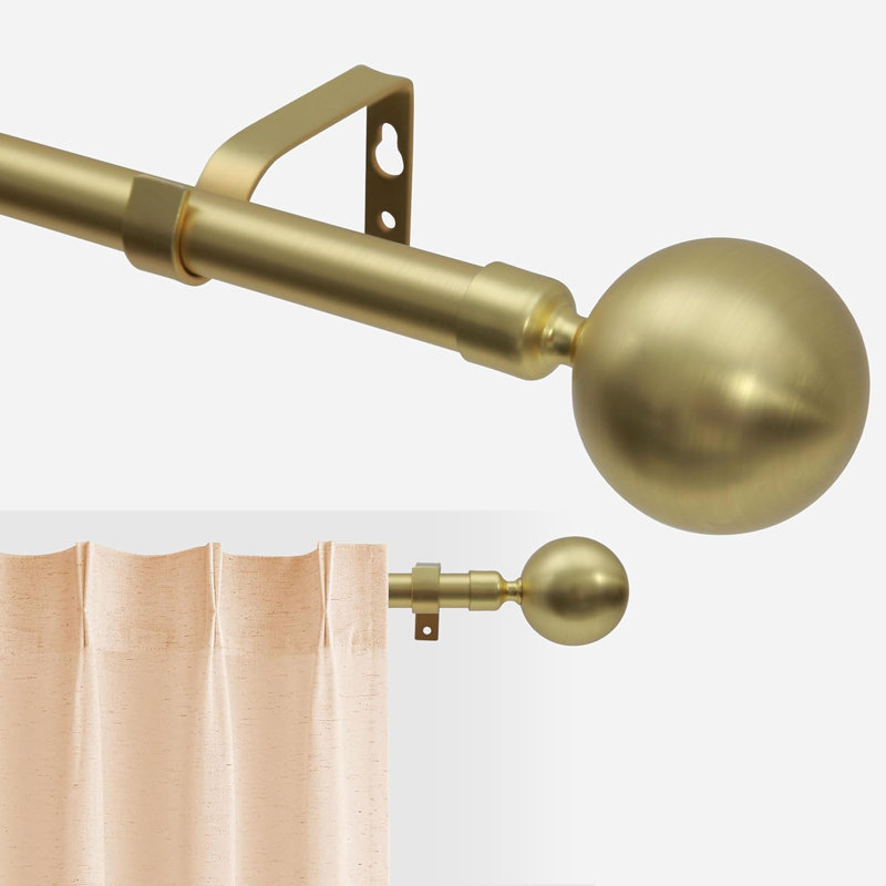 76cm Straight Tension Shower Curtain Rod & Hook Set
