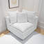 Canapé modulaire blanc, sans assemblage, velours côtelé, confortable pour rehausser le décor d'un appartement