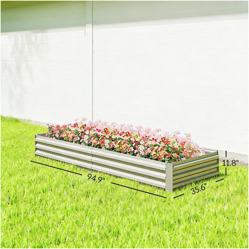 Boîte à fleurs, boîte à plantes, lit de jardin, boîte à fleurs surélevée en métal