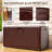 YOUDENOVA 48'' W 73 Gallons Resin Lockable Deck Box with Wheels in Brown