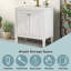 Meuble-lavabo 30 po avec lavabo en céramique, style rétro-1542303066