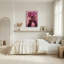 Ensemble de 1 tableau mural sur toile tendue représentant un portrait de papillon et de fleurs-2026319703