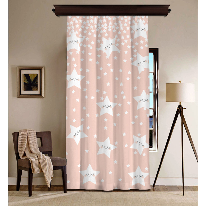 Rideau en polyester Florentine, Rose