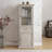 Modern Tall Storage Cabinet With Glass Doors & Shelves - Versatile Freestanding Sideboard With Drawer For Living Room, Kitchen, Dining Room, & Office-800074338