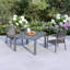 Table d'extérieur, table d'extérieur rectangulaire en aluminium