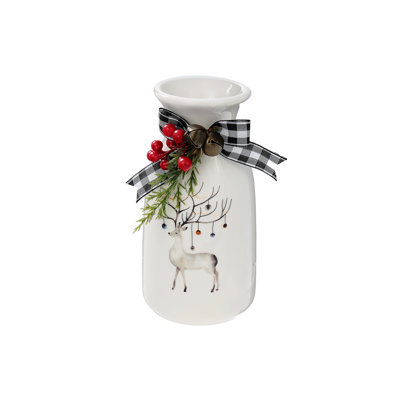 Bouteilles décoratives en céramique blanches/noires Adnan