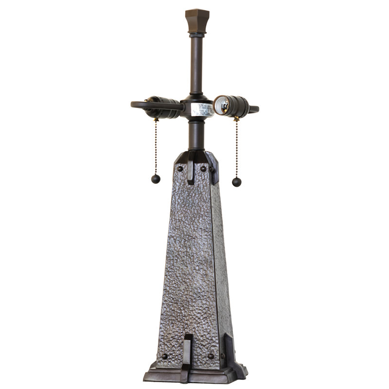 23" High Mission Hammered 2 Light Table Base