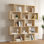 Bibliothèque géométrique à 5 niveaux, ensemble de 2 tablettes en forme de S, 62,6 po de hauteur, diviseur de pièce, présentoir décoratif