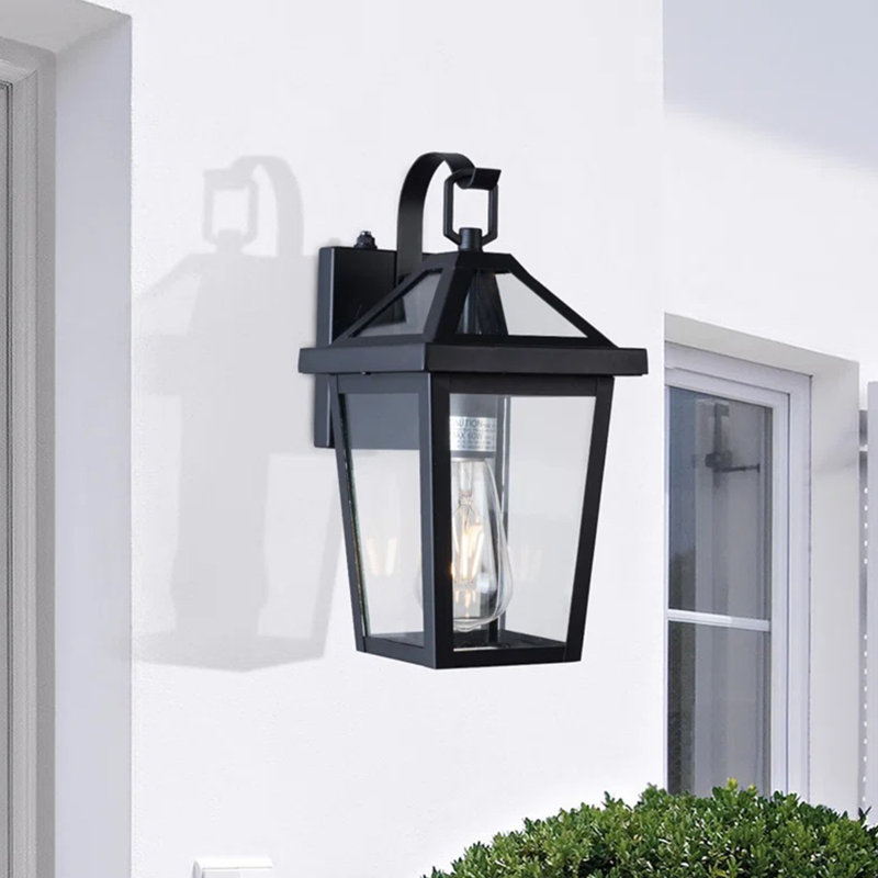 Adamo 13.39" H 1-Light Dusk to Dawn Wet Rated Outdoor Wall Lantern