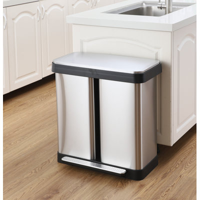 Stainless Steel Recycling Bin - 65.4 L