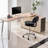 Round Rolling Stool Swivel Stool with Backrest Height Adjustable Black