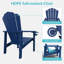 Ensemble de 2 chaises Adirondack empilables en PEHD avec porte-gobelets, chaises d'extérieur toutes saisons Dareona-1090162033-1074399241