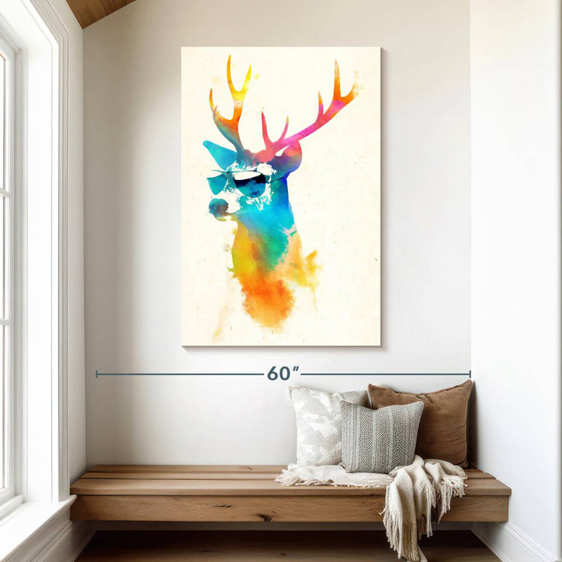 Brampt ensoleillé cerf, H 48 po x l 32 po