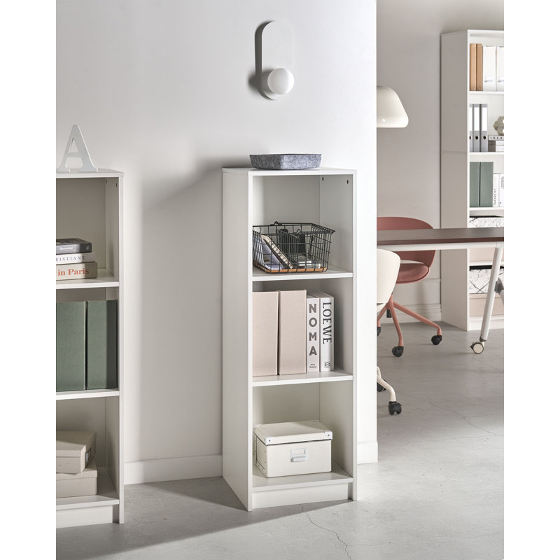 Borislavka 117cm H x 40cm W Standard Bookcase, White