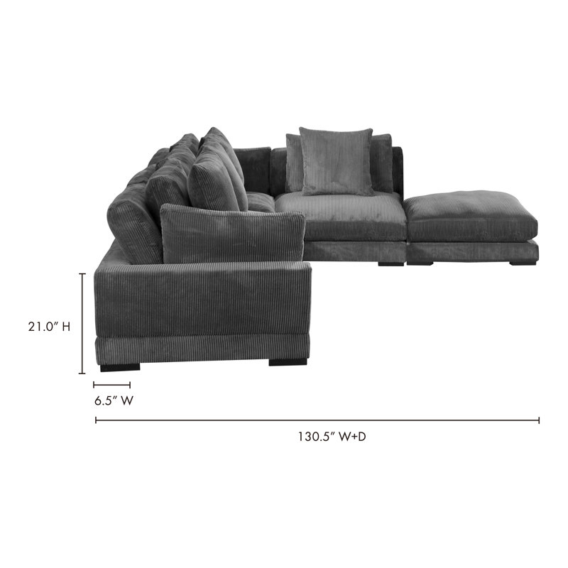 Tumble Modular Sectional, Gray