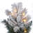 Home Heritage Snowdrift Spruce 7.5 Foot Flocked Christmas Tree With White Lights