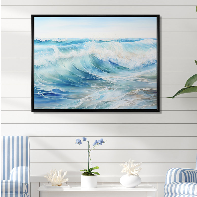 Ocean Charm III, impression sur toile, H 12 po x l 20 po x P 1 po, Cadre flottant noir
