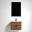 Meuble-lavabo mural 24 po avec lavabo flottant avec lavabo en céramique Leonia-583911680