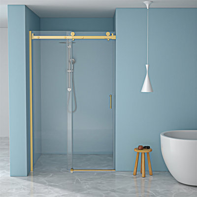 Porte de douche à glissière simple