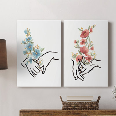 HandsAndFlowersI-Premium Gallery Wrapped Canvas -Ready to Hang