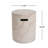Outdoor/Indoor Lightweight Concrete Side Table With Side Handles,Travertine Finish
