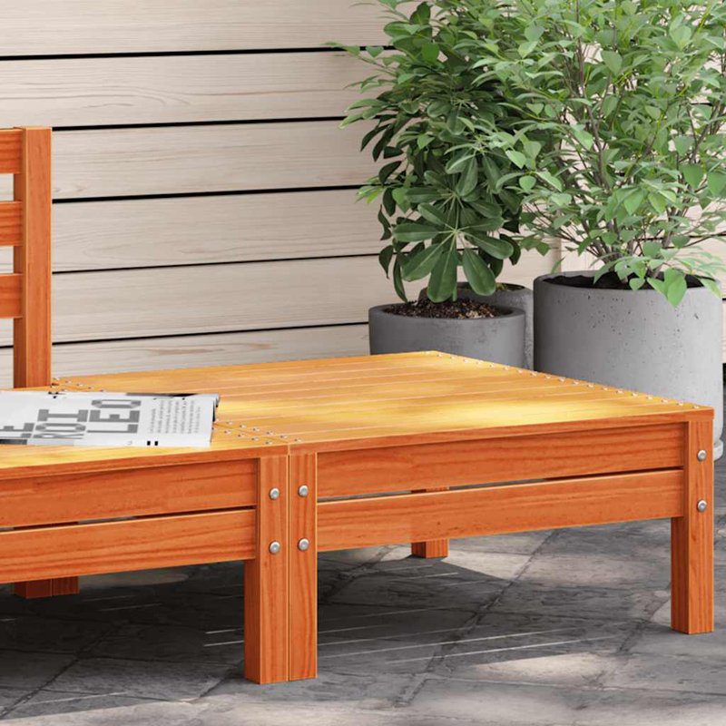 Lyra Outdoor Ottoman, Wax Brown