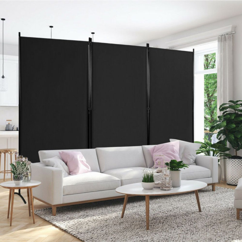 Cloison pliante 3 panneaux l 102,5 po x H 72 po Leveille, Noir