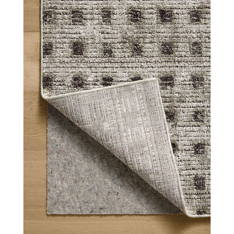Tapis argenté / gris anthracite Jeremiah Brent x Loloi Bleecker, Rectangle 4' x 6'