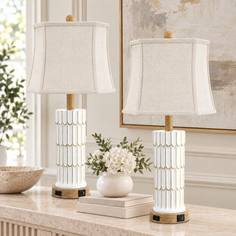 Lamp, Ivory, Beige